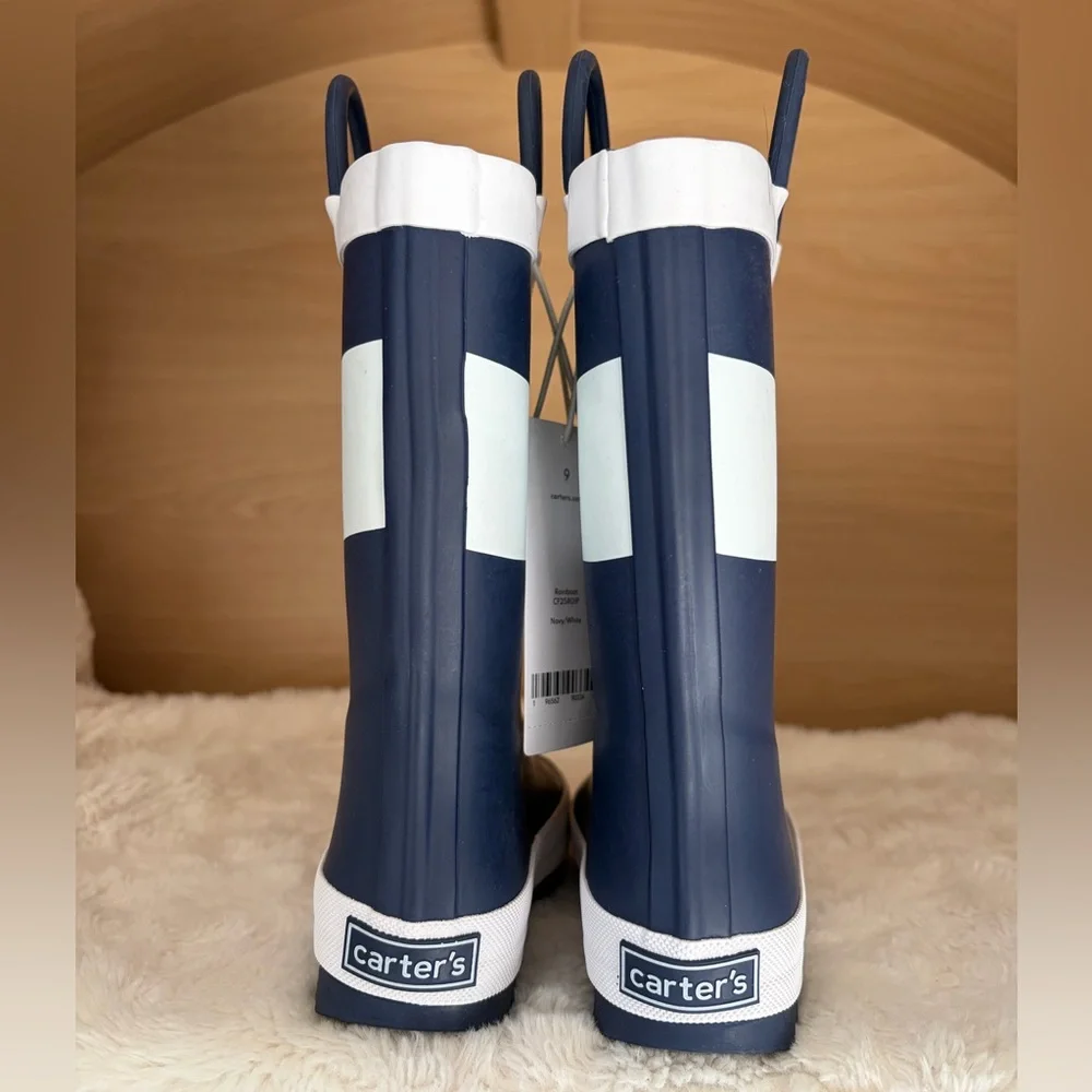 ✨$16✨NWT•Carter's Toddler Rain Boot | Navy/White | Size 12